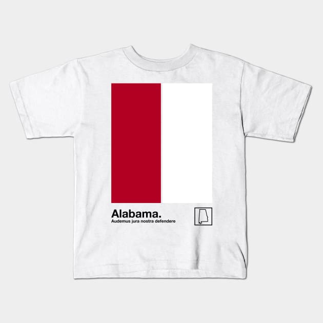 Alabama  // Original Minimalist Artwork Poster Design Kids T-Shirt by DankFutura